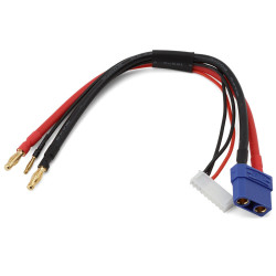 EcoPower 2S Charge/Balance Charge Lead Adapter (4mm Male Bullets to Female XT90) (12AWG) (9-Pin XH Balance Plug)