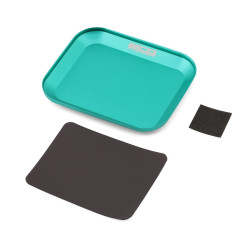 EcoPower Small Aluminum Magnetic Parts Tray/Screw Catcher (Green) (108X89X10mm) (4.25x3.5x0.39in)