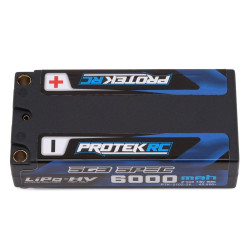 ProTek RC 2S 150C Low IR SG3 HV Shorty LiPo Battery (7.6V/6000mAh) w/5mm Connectors (ROAR Approved)