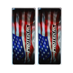 ProTek RC Universal Chassis Protective Sheet (Holographic USA) (2) (12.5x33.5cm)
