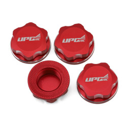 UpGrade RC Aluminum 17mm Serrated Wheel Nuts (4) (Red) (Coarse Thread)