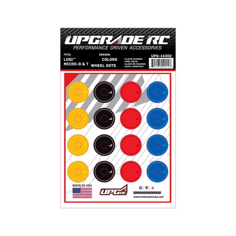 UpGrade RC Wheel Dots for Losi Micro-B & T (Colors)