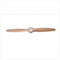 Decorative propeller natural look 65 cm with clock