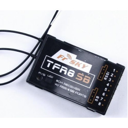FrSky 2.4G 7CH TFR8SB Receiver Futaba FASST Compatible (Horizontal Connectors)