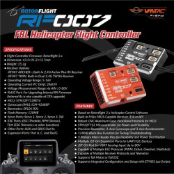 ROTORFLIGHT VANTAC RF007 Archer+, Twin, FBL Helicopter Flight Controller - (Bulit-in AP/TW/TD receiver optional)