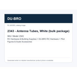 2343 - Antenna Tubes, White (bulk package)