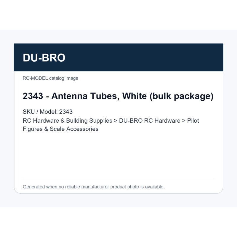 2343 - Antenna Tubes, White (bulk package) | דמויות טייס ואביזרי סקייל 2343 - Antenna Tubes, White (bulk package) | דמויות טייס ואביזרי סקייל