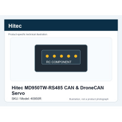 Hitec MD950TW-RS485 CAN & DroneCAN Servo | סרווים CAN ו-DroneCAN