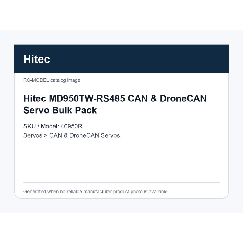 Hitec MD950TW-RS485 CAN & DroneCAN Servo Bulk Pack | סרווים CAN ו-DroneCAN Hitec MD950TW-RS485 CAN & DroneCAN Servo Bulk Pack | סרווים CAN ו-DroneCAN