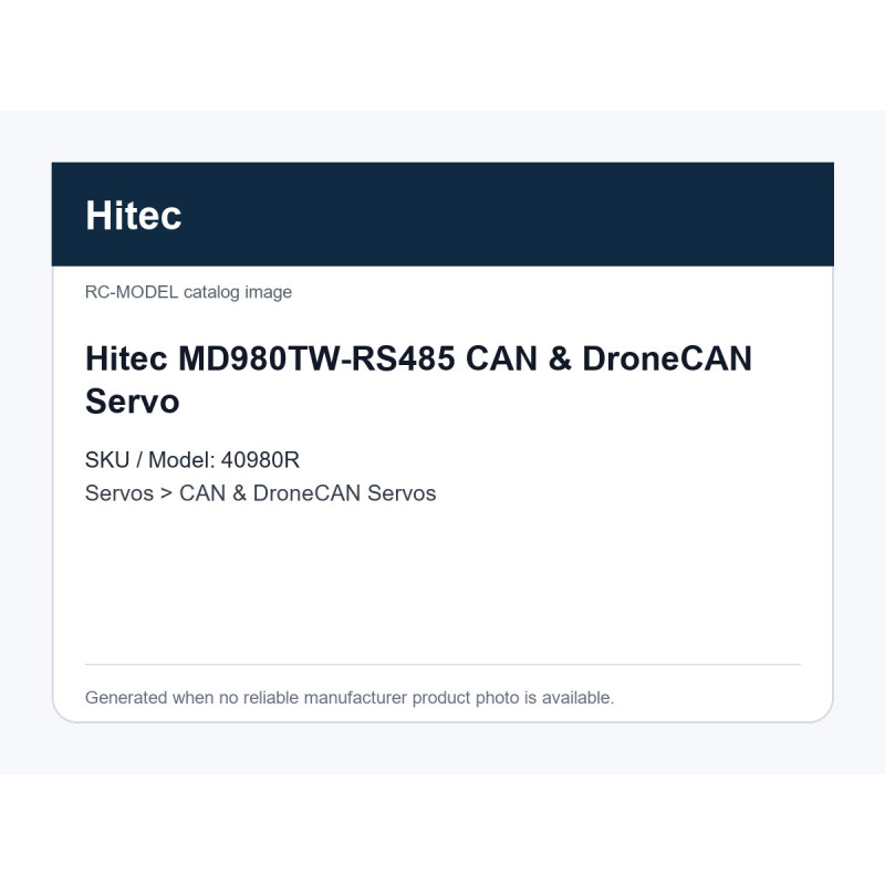 Hitec MD980TW-RS485 CAN & DroneCAN Servo | סרווים CAN ו-DroneCAN Hitec MD980TW-RS485 CAN & DroneCAN Servo | סרווים CAN ו-DroneCAN