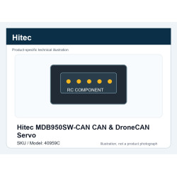 Hitec MDB950SW-CAN CAN & DroneCAN Servo | סרווים CAN ו-DroneCAN
