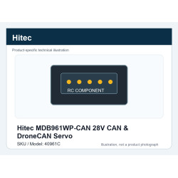 Hitec MDB961WP-CAN 28V CAN & DroneCAN Servo | סרווים CAN ו-DroneCAN