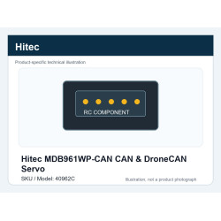 Hitec MDB961WP-CAN CAN & DroneCAN Servo | סרווים CAN ו-DroneCAN