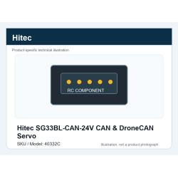 Hitec SG33BL-CAN-24V CAN & DroneCAN Servo | סרווים CAN ו-DroneCAN