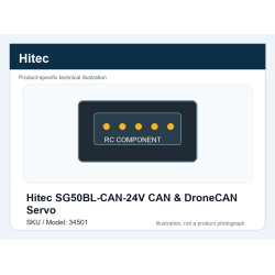 Hitec SG50BL-CAN-24V CAN & DroneCAN Servo | סרווים CAN ו-DroneCAN