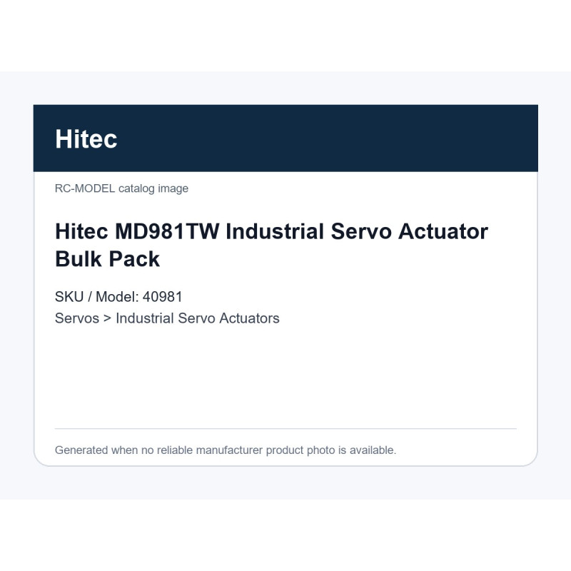 Hitec MD981TW Industrial Servo Actuator Bulk Pack | אקטואטורי סרוו תעשייתיים Hitec MD981TW Industrial Servo Actuator Bulk Pack | אקטואטורי סרוו תעשייתיים