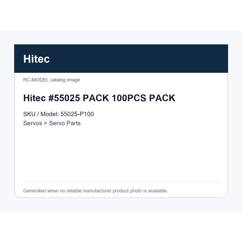 Hitec #55025 PACK 100PCS PACK | חלפי סרווים Hitec #55025 PACK 100PCS PACK | חלפי סרווים