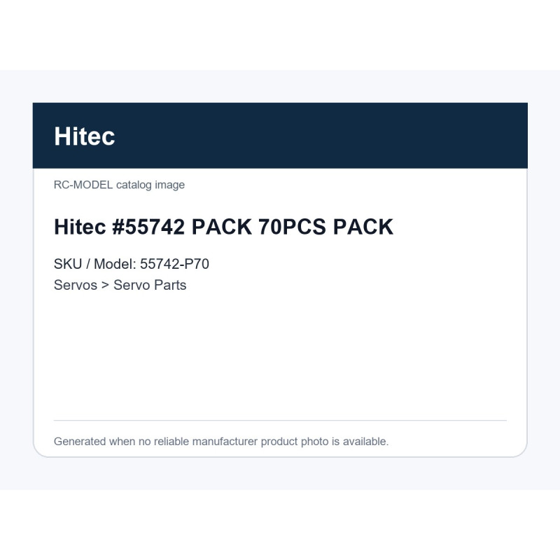 Hitec #55742 PACK 70PCS PACK | חלפי סרווים Hitec #55742 PACK 70PCS PACK | חלפי סרווים