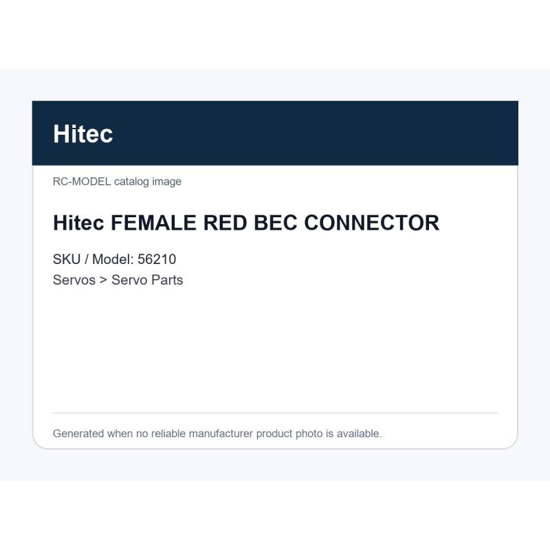 Hitec FEMALE RED BEC CONNECTOR | חלפי סרווים Hitec FEMALE RED BEC CONNECTOR | חלפי סרווים