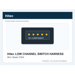 Hitec LOW CHANNEL SWITCH HARNESS | חלפי סרווים