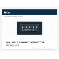 Hitec MALE RED BEC CONNECTOR