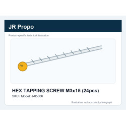 HEX TAPPING SCREW M3x15 (24pcs) | חלפים ואביזרים