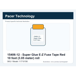 15406-12 - Super Glue E-Z Fuse Tape Red 10 foot (3.05 meter) roll