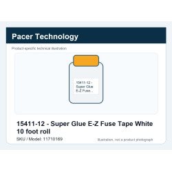 15411-12 - Super Glue E-Z Fuse Tape White 10 foot roll