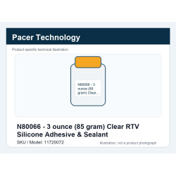 N80066 - 3 ounce (85 gram) Clear RTV Silicone Adhesive & Sealant