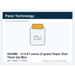 SGGM2 - 12 0.07 ounce (2 gram) Super Glue Thick Gel Mini | דבקי CA