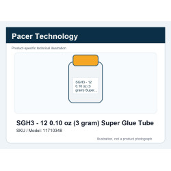 SGH3 - 12 0.10 oz (3 gram) Super Glue Tube | דבקי CA