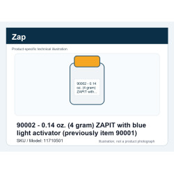 90002 - 0.14 oz. (4 gram) ZAPIT with blue light activator (previously item 90001)