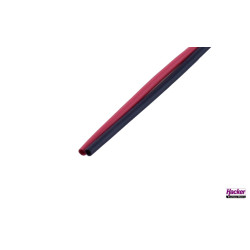 Heat-shrinkable tube red+black 1.6/0.5mm, 0.5m each