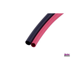 Heat-shrinkable tube red+black 4.8/1.5mm, 0.5m each