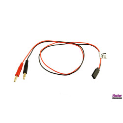 Battery charging cable 4mm gold contact plug / JR plug