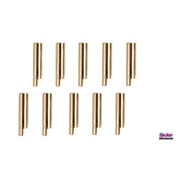 Gold Connector female 4mm (10pcs)