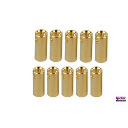 Gold connector female 5.5mm (10 pices)
