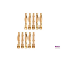 Gold Connector male 2mm (10pcs)