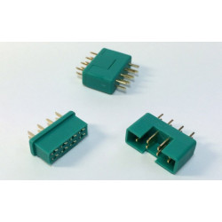 Servo connectors 8pin, plug & socket, 2 pairs