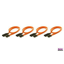 Servo extension cable 3 x 0.25mm² JR, flat - 25cm - 4 pieces