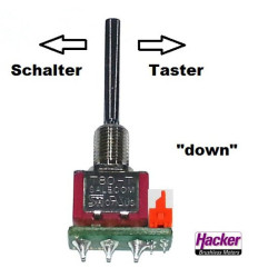 switch 1-Spring-DOWN 3-position DC Tx DUPLEX 2,4EX