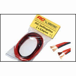 PVC Strands highly flexible 2x0.50qmm (2 x AWG 20), 5m / 16’