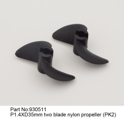 【Item No.:930511】P1.4XD35mm Φ4.0mm two blade nylon propeller (PK2) | חלפי סירות