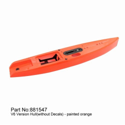 【Item No.:881547】DF65V6 orange hull (incl.servo tray,deck eyes,finbox,bumper) | סרווים סטנדרטיים