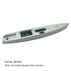 【Item No.:881565】DF65V6 Silver hull (incl.servo tray,deck eyes,finbox,bumper) | סרווים סטנדרטיים