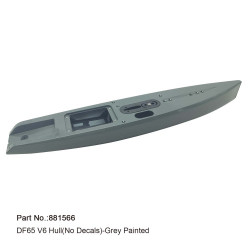 【Item No.:881566】DF65V6 Grey hull (incl.servo tray,deck eyes,finbox,bumper) | סרווים סטנדרטיים