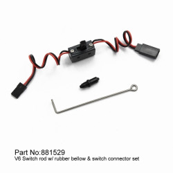 【Item No.:881529】v6 Switch rod w/ rubber bellow & switch connector set | מתגים, כבלים ומערכות כוח