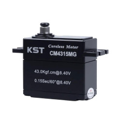 CM4315MG Coreless Metal Gear Servo IP65 Waterproof 43Kgf.cm 0.15sec/60° for 1/10 Scale RC Rock Crawler and 1/7th 1/8th Scale RC Monster Truck & Buggy