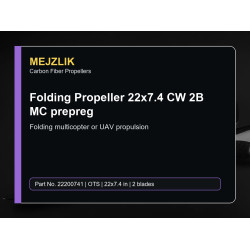 Folding Propeller 22x7.4 CW 2B MC prepreg