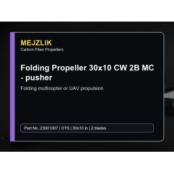 Folding Propeller 30x10 CW 2B MC - pusher